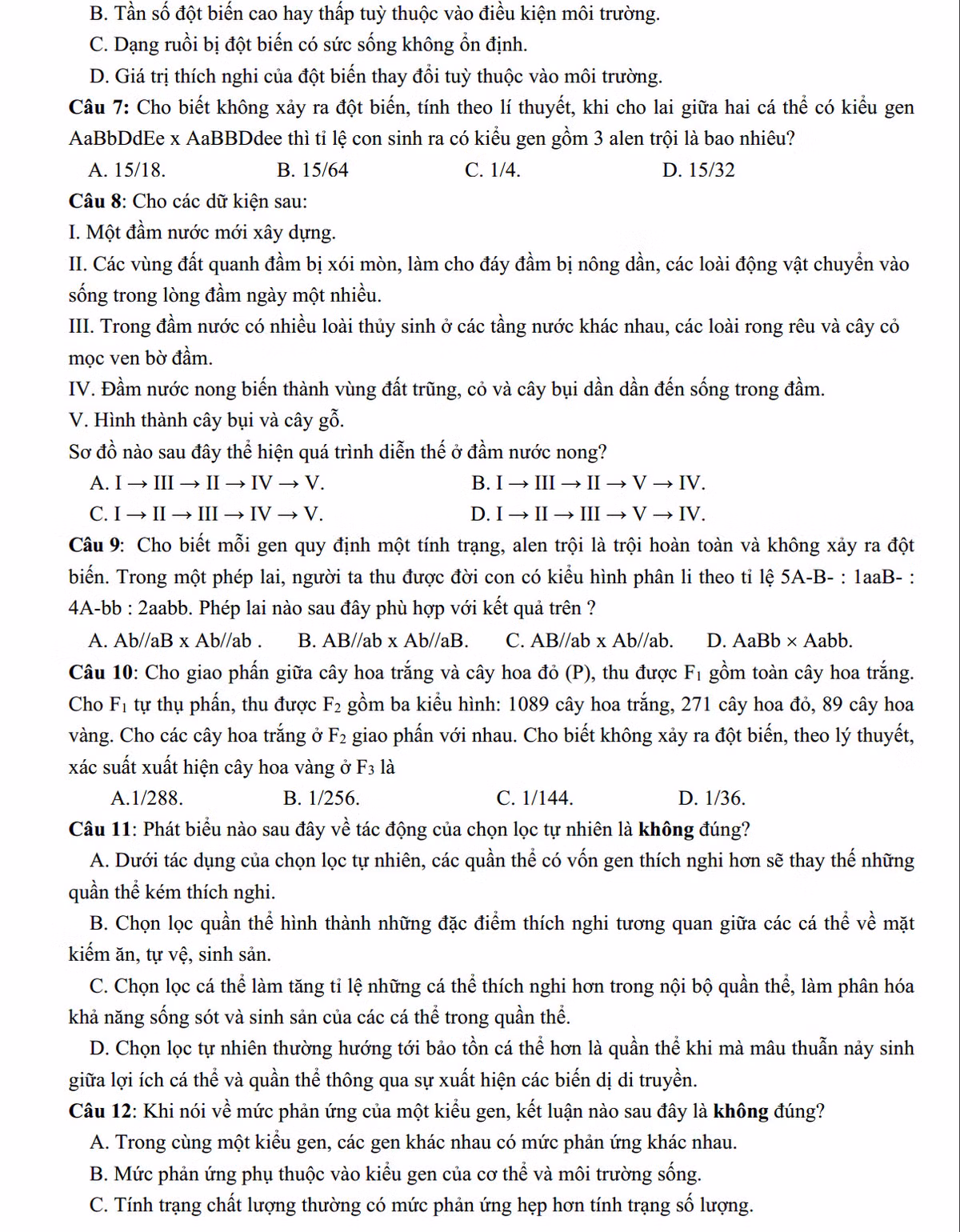 Đề thi thử THPT quốc gia 2015 môn Sinh học chuyên Nguyễn Bỉnh Khiêm - Hình 2 De thi thu THPT quoc gia 2015 mon Sinh hoc chuyen Nguyen Binh Khiem-Hinh-2