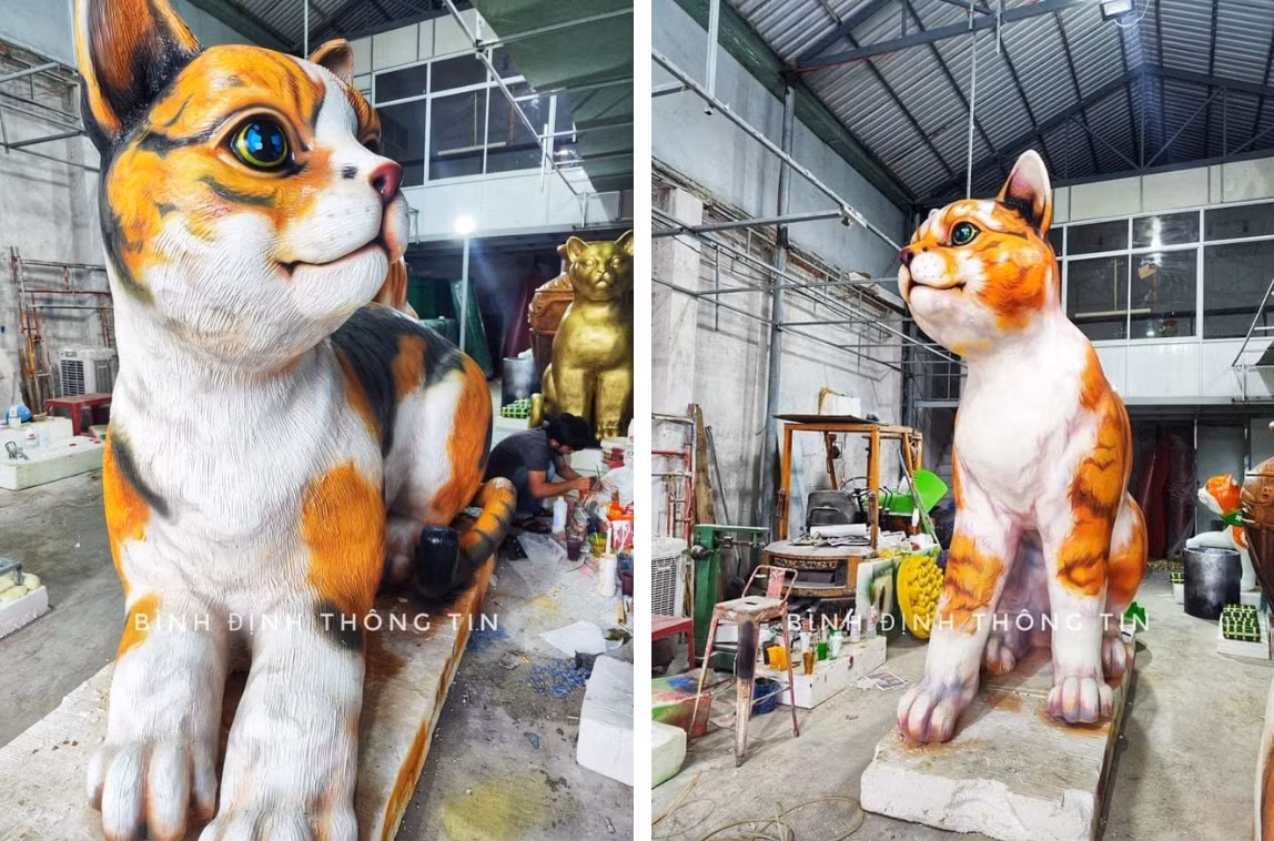 Có lẽ mèo Bình Định là một trong những chú mèo có diện mạo uy nghiêm nhất. Không còn vẻ đáng yêu đa sắc màu, với bộ lông vằn dũng mãnh chú mèo Bình Định là một siêu phẩm linh vật được rất nhiều người mong ngóng. Ảnh: Hội những người thích đọc tin tức 24h