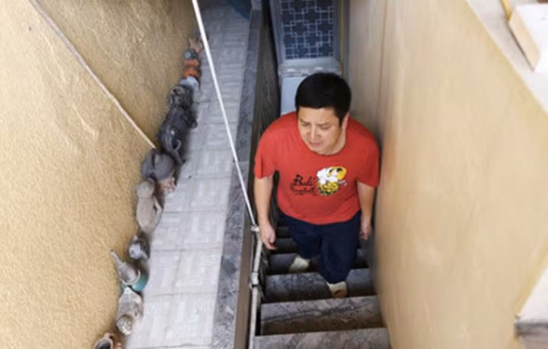 Nhà riêng của "Táo Giao thông" Chí Trung và vợ Ngọc Huyền nằm trong một ngõ nhỏ ngay sau lưng Nhà hát Lớn Hà Nội. Ảnh: Khoevadep.