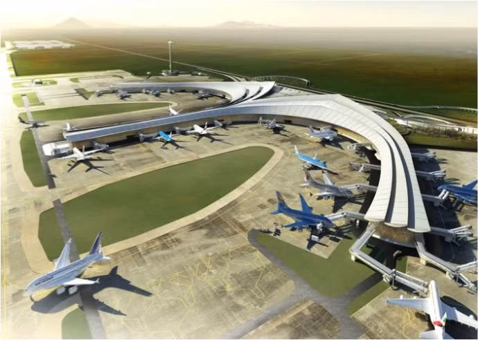 Nhiều ý kiến cho rằng, suất đầu tư sân bay quốc tế Long Thành chênh khá cao so với sân bay có công suất tương đương ở nhiều quốc gia trên thế giới. Ảnh: Zing.