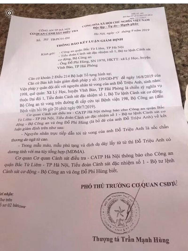Vu Chien sy CAND tu vong bat thuong: Xuat hien tinh tiet moi