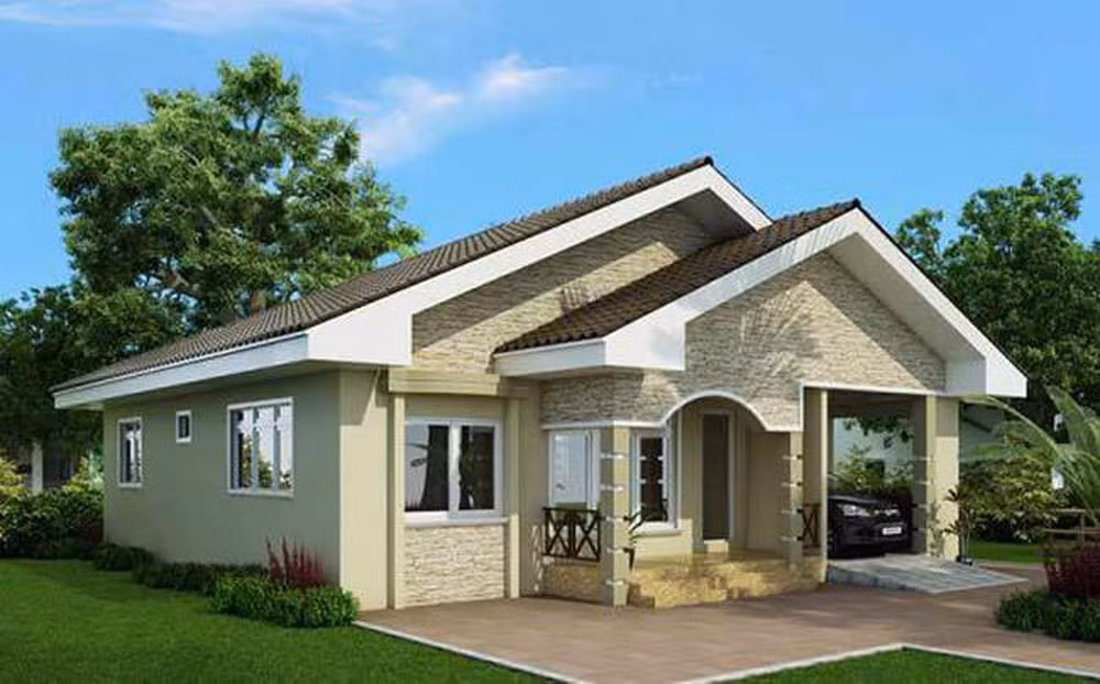 Mặt tiền ngôi nhà thiết kế theo phong cách châu Âu sang trọng, có không gian sân vườn rộng rãi, thoáng đãng. Ảnh: Kientrucroman.