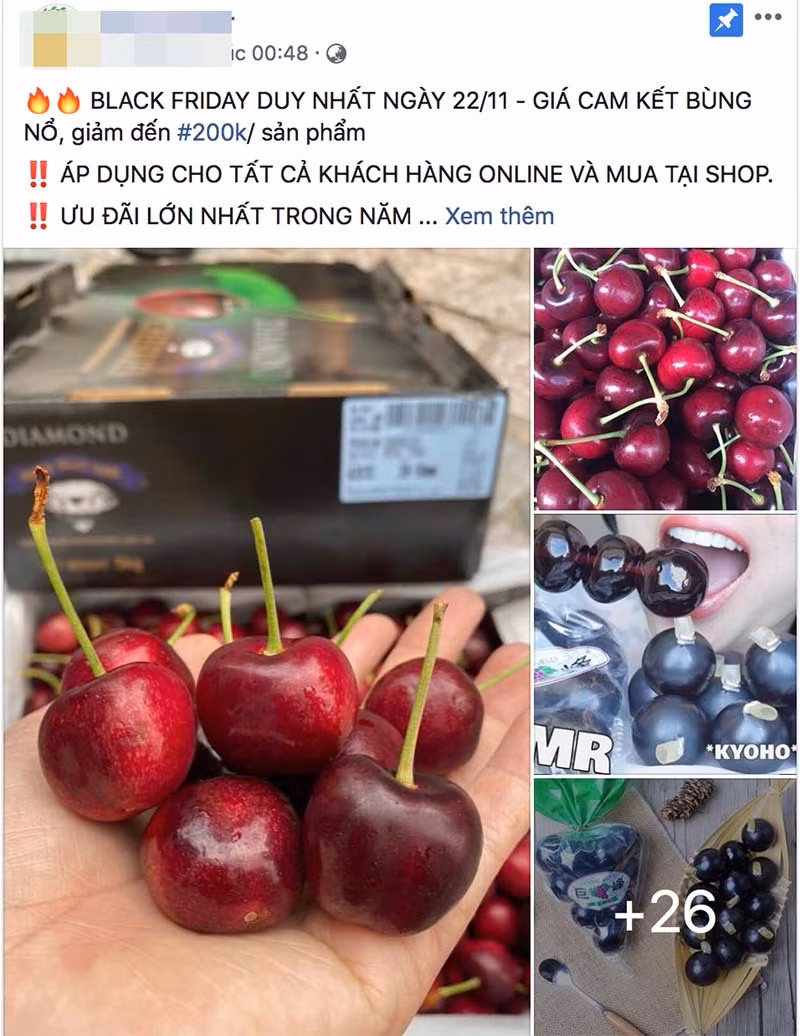 Cửa hàng trái cây cũng khuyến mãi khủng. Ảnh: Vietnamnet.