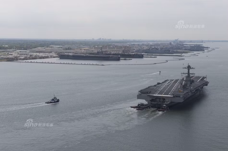 USS Gerald R. Ford dự kiến sẽ được sử dụng thế vào vị trí của chiếc USS Enterprise (số thân CVN-65) đã được cho nghỉ hưu từ tháng 12/2012 sau đúng 51 năm phục vụ Hải quân. Tổng chi phí nghiên cứu và đóng mới tàu sân bay USS Gerald R. Ford tính đến thời điểm này đã vào khoảng hơn 17 tỷ USD. Nguồn ảnh: Sina.