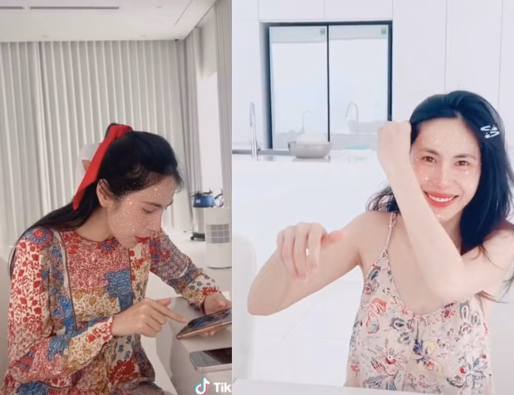 Biệt thự của Thuỷ Tiên phủ một màu trắng đơn giản nhưng cực kỳ sang trọng. Ảnh: TikTok PhuongThao.jisoo