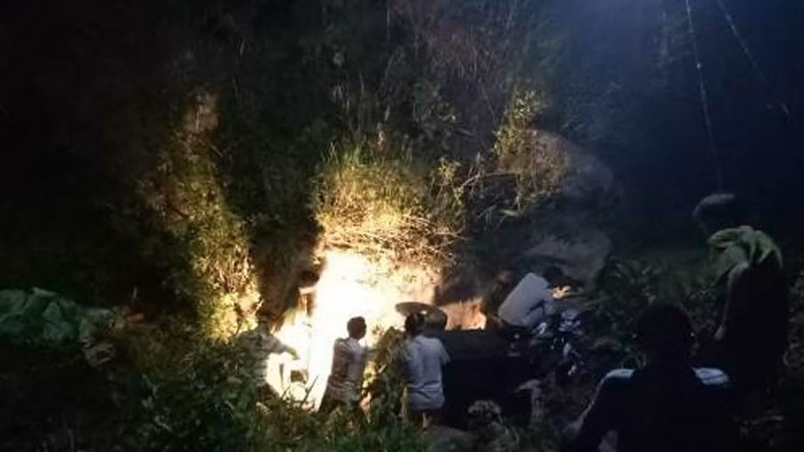 Hiện trường vụ tai nạn.