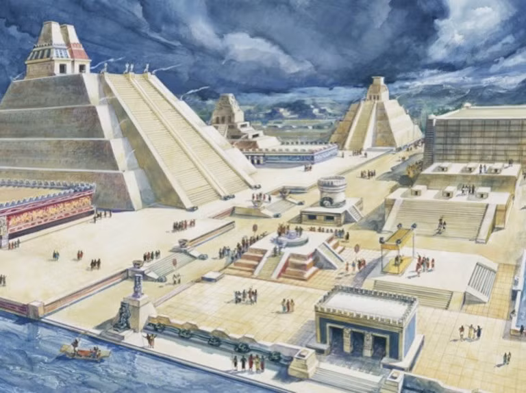 Họ sùng bái thần Mặt trời Huitzilopochtli nên tổ chức một buổi tế lễ nhằm được vị thần này chỉ cho vùng đất "vàng" để xây dựng kinh đô.