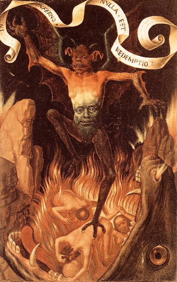 Thêm nữa, ác quỷ Satan có một cặp sừng trên đầu và một cái đuôi.