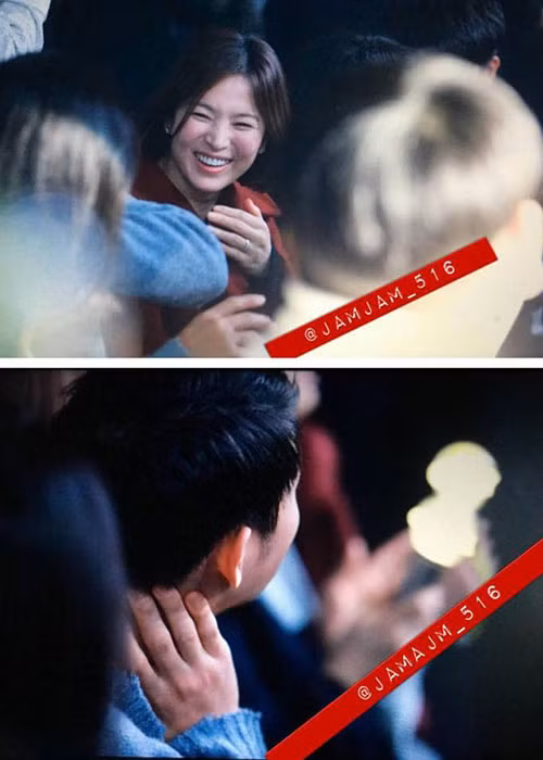 Hình ảnh Song Hye Kyo - Song Joong Ki tại đêm nhạc của ca sĩ IU vừa được fans ghi lại.