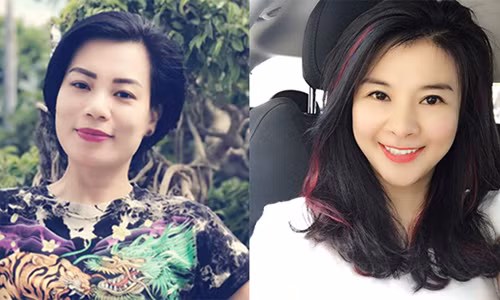 Vợ Xuân Bắc và Kim Oanh (phải). Ảnh: FBNV