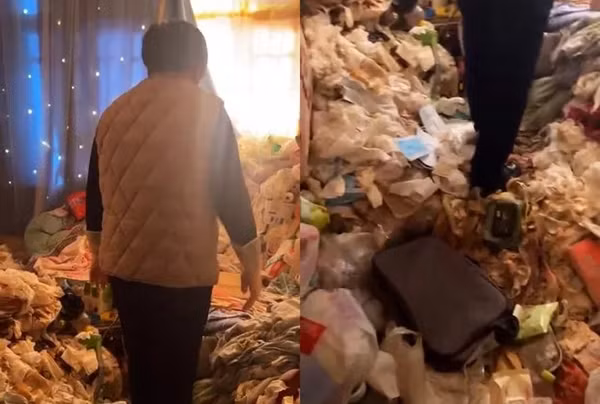 Trung Quoc: Co gai thue nha de lai nui rac cao gan 1m