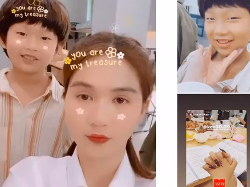 Ngọc Trinh còn đăng tải nhiều clip ngọt ngào thể hiện tình cảm "mẹ con" với "con trai" Nhật Huy. Mới đây, Ngọc Trinh cho biết, trong một cảnh quay, Nhật Huy không khóc được. Chỉ khi nữ người mẫu nói cô sẽ đi Mỹ sau khi đóng phim, Nhật Huy mới diễn thành công.