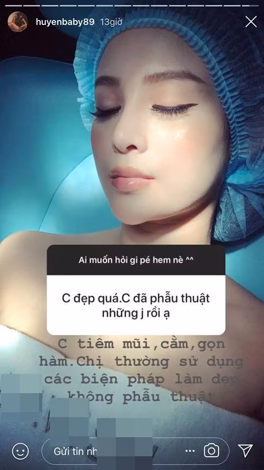 Huyen Baby nhu gai son, hoa ra la chiu kho mang mat di 