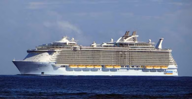 Ít ai biết rằng, con tàu Titanic nổi tiếng thời đó lại có kích thước nhỏ hơn nhiều so với các tàu du lịch viễn dương khổng lồ hiện nay.
