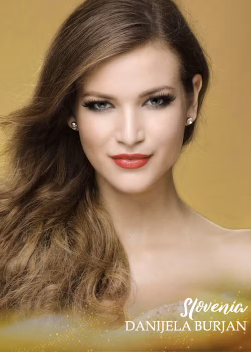 Cạnh tranh vương miện với đại diện Venezuela là Danijela Burjan - đại diện Slovenia. Danijela năm nay 22 tuổi, tỏa sáng ở mọi phần thi. Hiện, đại diện Slovenia đã 3 lần giành giải (2 giải vàng ở phần thi trang phục dạ hội và tài năng, giải đồng ở phần thi áo tắm).