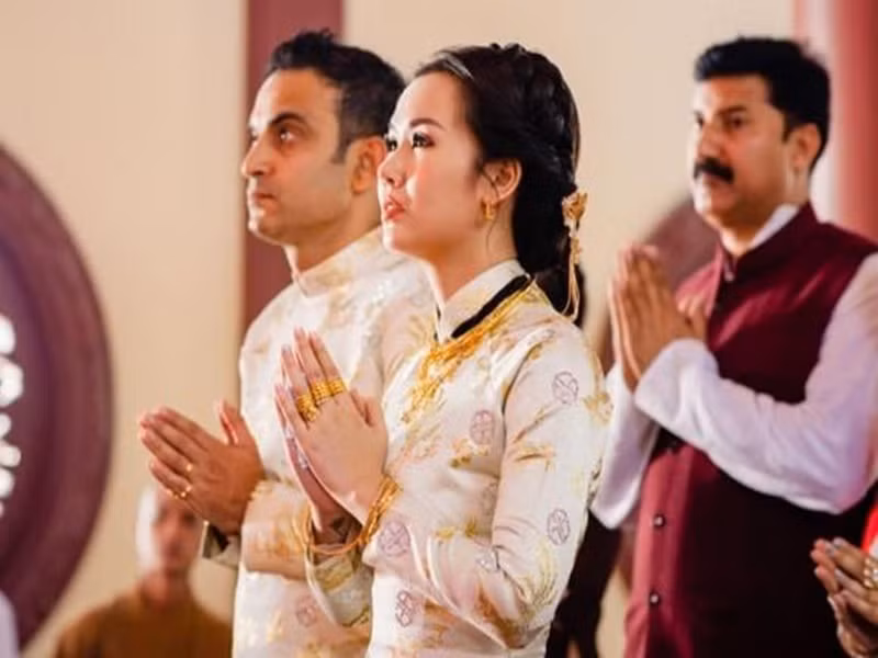 Võ Hạ Trâm lấy chồng người Ấn Độ vào tháng 1/2019. Ảnh: Công lý và xã hội