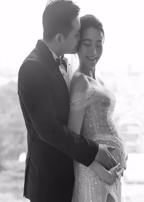Ông xã của Karen Nguyễn tên Lưu Chấn Bang, là con út trong gia đình gốc Hoa. Karen Nguyễn cho biết chồng là người vui vẻ, hiền lành, thông minh, chu đáo và có chút khó tính. Ảnh: FBNV