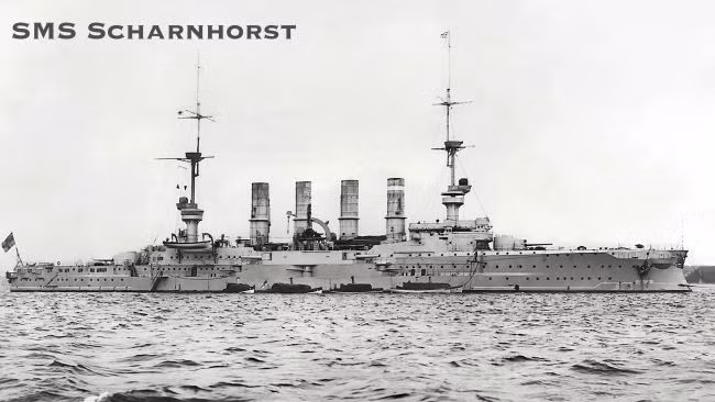 Trong Thế chiến 1, Scharnhorst trở thành niềm tự hào của hải quân Đức. Nguyên do là vì nó là tàu chiến nổi tiếng này được ca ngợi có uy lực hàng đầu của hải quân nước này.