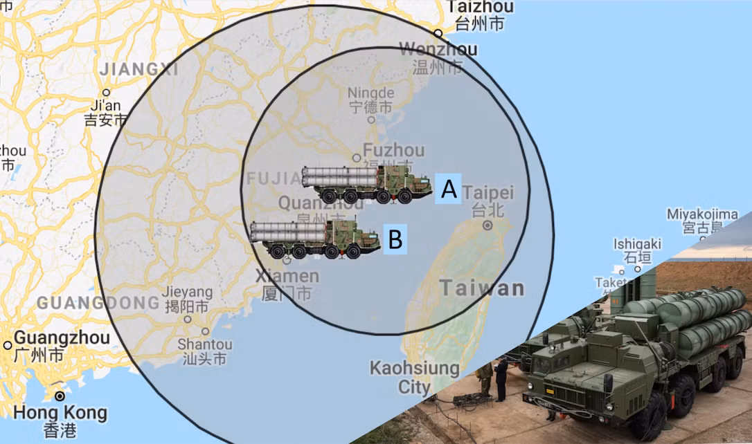 Điều này có nghĩa là về mặt lý thuyết, S-400 của Trung Quốc trang bị, chỉ có thể sử dụng tên lửa có tầm bắn 40 km, 120 km và 250 km; do đó Trung Quốc chỉ có thể theo dõi và tiêu diệt mục tiêu trong phạm vi bán kính 250 km.