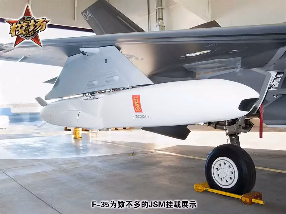 Khả năng tác chiến trên biển của F-35B còn nhiều điều đáng ngại, do khả năng hạn chế mang theo vũ khí; khoang chứa bom của F-35B với chiều dài chỉ hơn 3,7m, không thể chứa được tên lửa NSM có chiều dài 3,95m. Do đó, F-35B phải từ bỏ khả năng tàng hình và sử dụng giá treo bên ngoài để lắp tên lửa LRASM. 