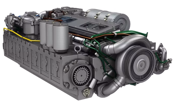 Quá trình phát triển xe tăng T-84 dưới thời Ukraina bắt đầu với việc nâng cấp động cơ 6TD; động cơ 6TD-1 nguyên bản được lắp trên T-80UD có công suất khoảng 1.000 mã lực, 6TD-2 đã nâng con số này lên 1.200 mã lực, cho phép T-84 duy trì tính cơ động với trọng lượng xe tăng lên. Tháp pháo hàn cũng được sử dụng trên T-84, thay vì tháp pháo đúc như trên T-80UD. Ảnh: Động cơ 6TD-2 - Nguồn: Topwar