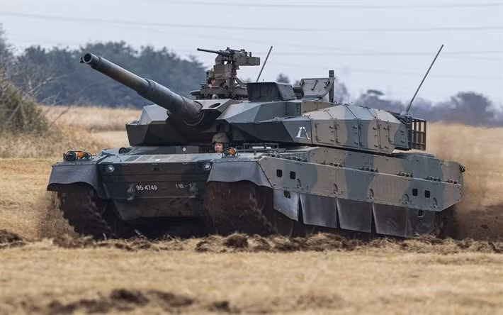 Thông thường các thiết kế MBT thường trang bị giáp dày ở bán cầu trước, nhưng Type-10 lại bố trí toàn diện, do sử dụng giáp mô-đun gốm (composite). Do đó, dù có khối lượng tương đối nhỏ, các tấm giáp bên hông, có thể bảo vệ xe khỏi các loại xuyên giáp lên tới 500-600 mm.