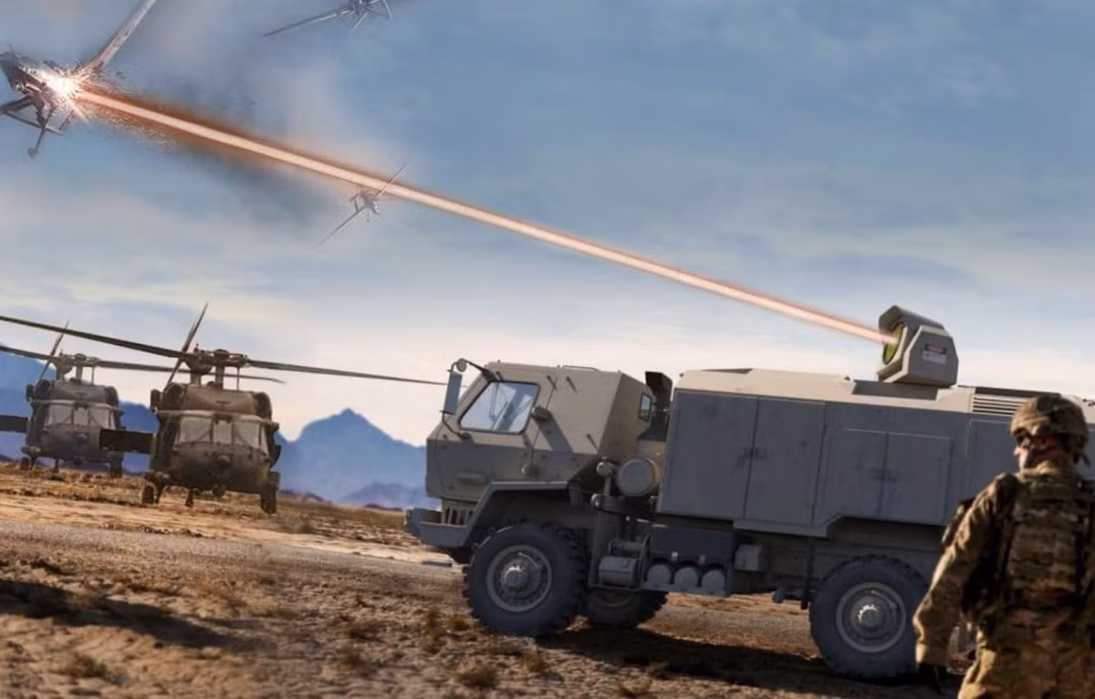 Lục quân Mỹ cũng đang phát triển một loại laser 100 KW gắn trên phương tiện cơ giới, có thể được sử dụng để đốt cháy máy bay không người lái trên bầu trời với chi phí hiệu quả.