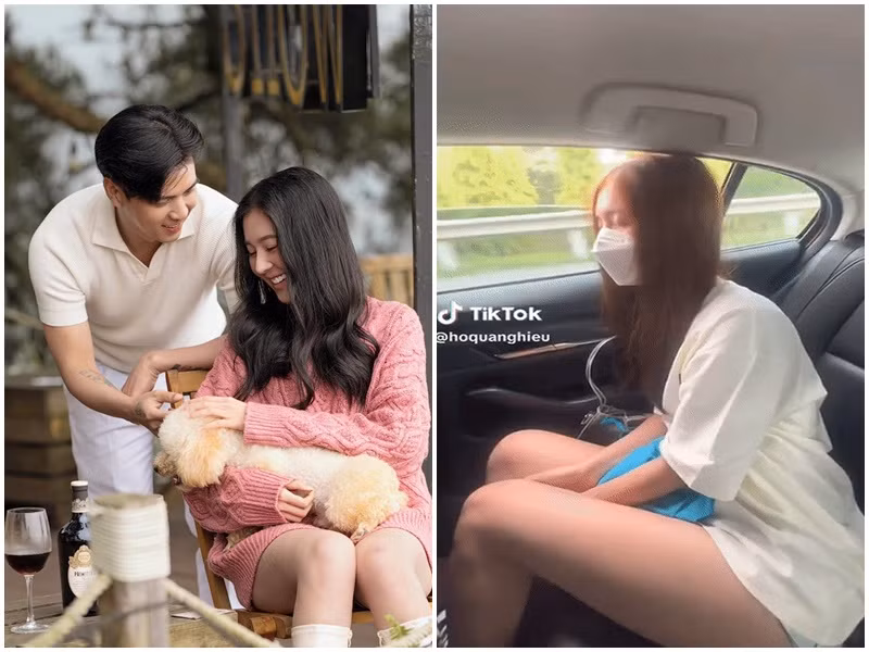 Mới đây, trên trang cá nhân TikTok, Hồ Quang Hiếu đăng tải clip ghi lại trò đùa với Tuệ Như. Cụ thể, khi Tuệ Như đang ngủ tựa đầu vào cửa kính ô tô, Hồ Quang Hiếu bất ngờ mở cửa kính xe khiến Tuệ Như nghiêng đầu ra ngoài xe. Ảnh: Saostar, Ảnh: FBNV.