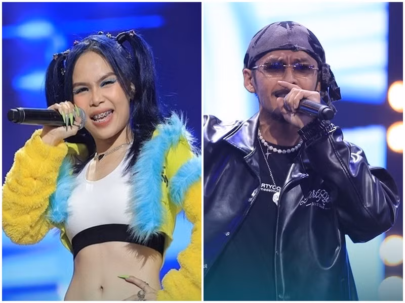 Trong tập 5 Rap Việt, Minh Lai nhận được sự cổ vũ nồng nhiệt của cô bạn gái Liu Grace. Ảnh: Zing.