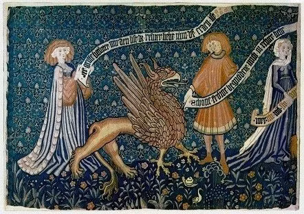 Theo các truyền thuyết ở châu Âu thời Trung cổ, Griffin được mô tả là quái vật lai giữa sư tử và đại bàng. Nó có phần mình là sư tử còn cánh và đầu là của đại bàng.