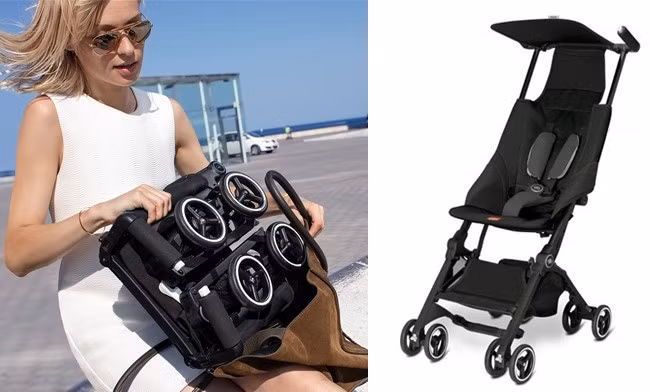Xe đẩy siêu nhỏ gọn. Thoạt nhìn, xe này có vẻ như bất kỳ xe đẩy khác. Nhưng bạn có thể gấp nhỏ gọn cất trong ba lô. Nó chỉ nặng 4kg và đã lập một kỷ lục thế giới về chiếc xe đẩy nhỏ gọn nhất từng được sản xuất.