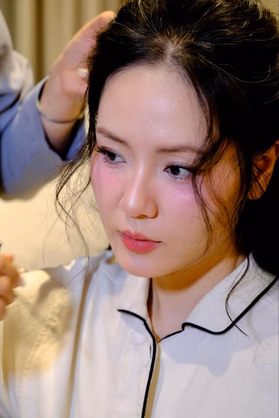 Ca sĩ Phương Linh chia sẻ khoảnh khắc xinh đẹp ở hậu trường. Ảnh: FB Tran Phuong Linh