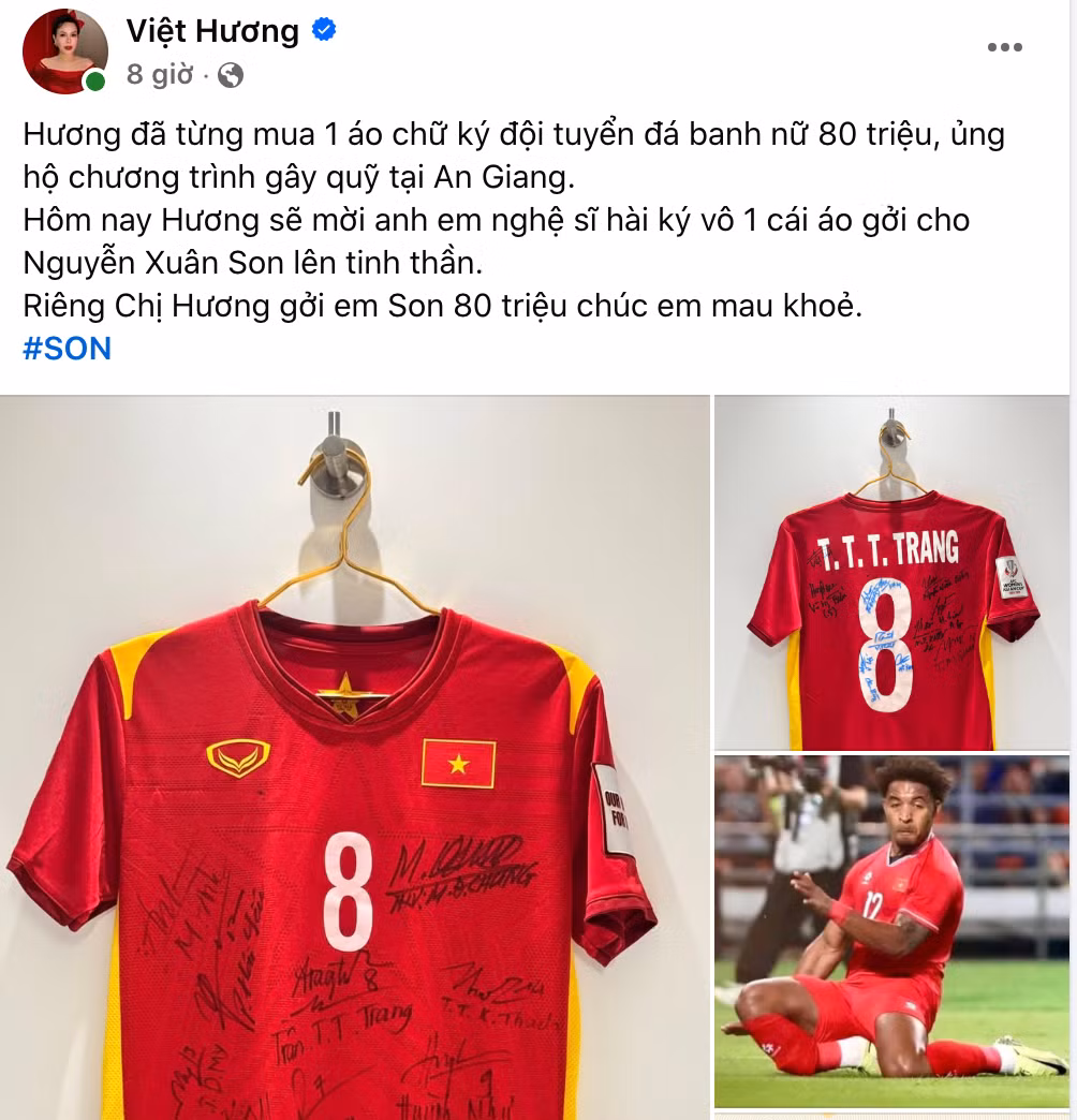 Nghe si Viet Huong gui tang Xuan Son so tien “khung“-Hinh-2