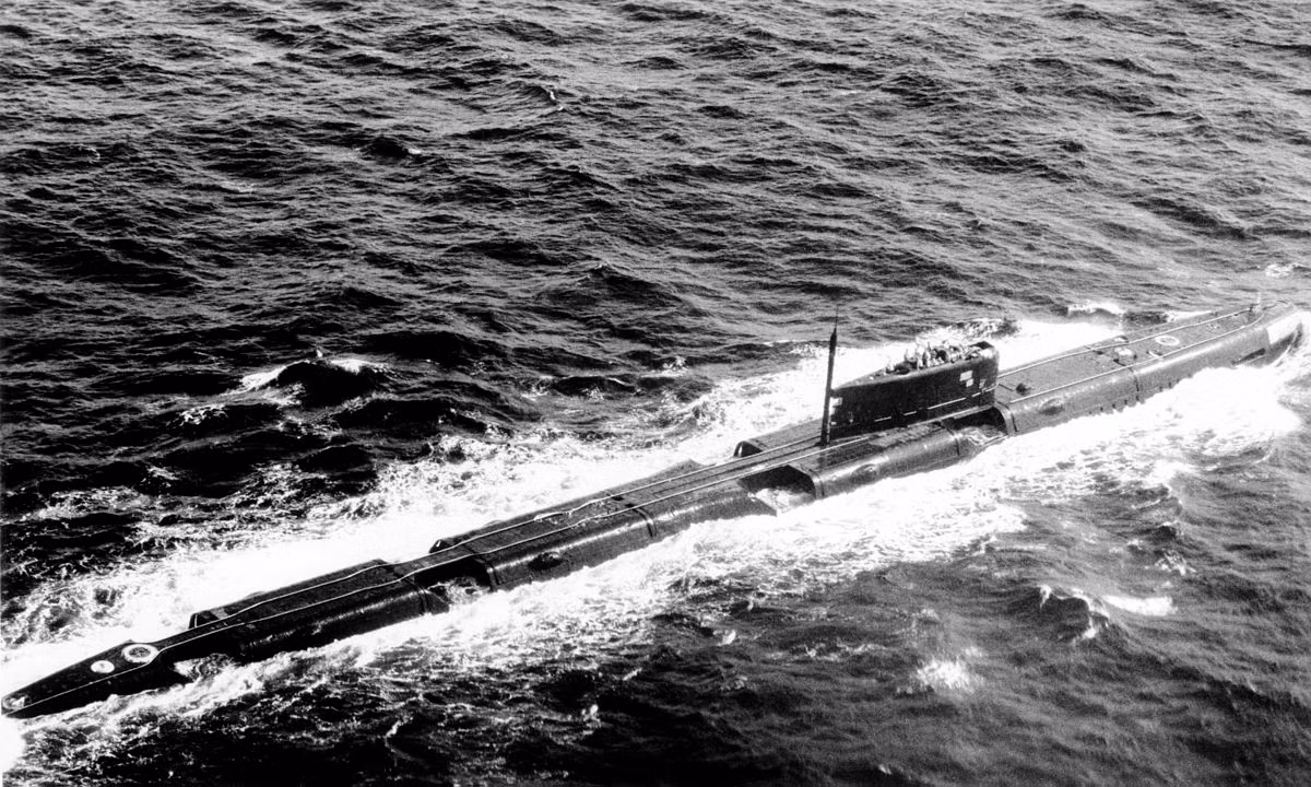 Một tàu ngầm hạt nhân của Liên Xô thuộc lớp Echo II (Project 675). Nguồn ảnh: Wiki.
