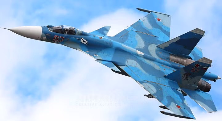 Việc trang bị thêm cánh mũi làm Su-33 vừa tăng thêm độ cơ động, đồng thời hỗ trợ cho việc cất và hạ cánh trên tàu sân bay. Ảnh: airplane-pictures.