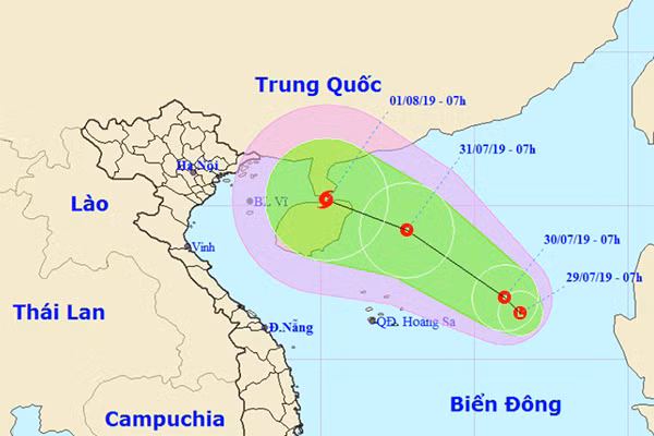 Canh bao vung ap thap tren Bien Dong, co the manh thanh bao