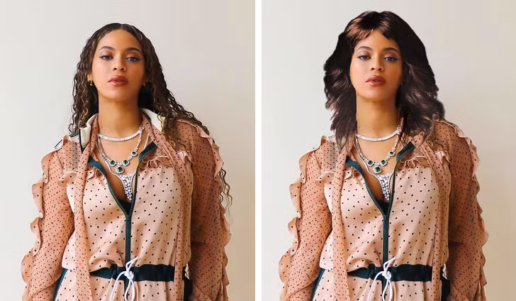 Beyoncé có vẻ không ăn nhập với kiểu tóc những năm 80.