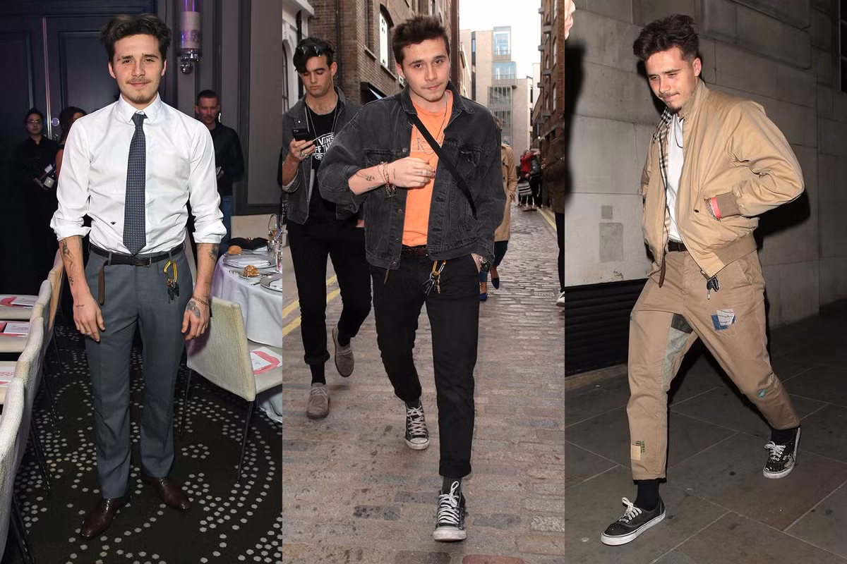 Brooklyn Beckham ưu tiên lựa chọn những trang phục cổ điển, phụ kiện già nua khi xuất hiện tại các sự kiện.
