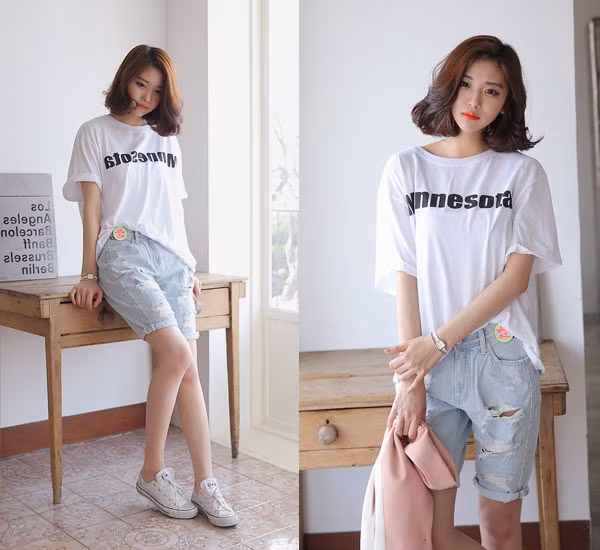 Quần ngố cũng là loại trang phục đi biển vừa đẹp vừa dễ phối đồ.