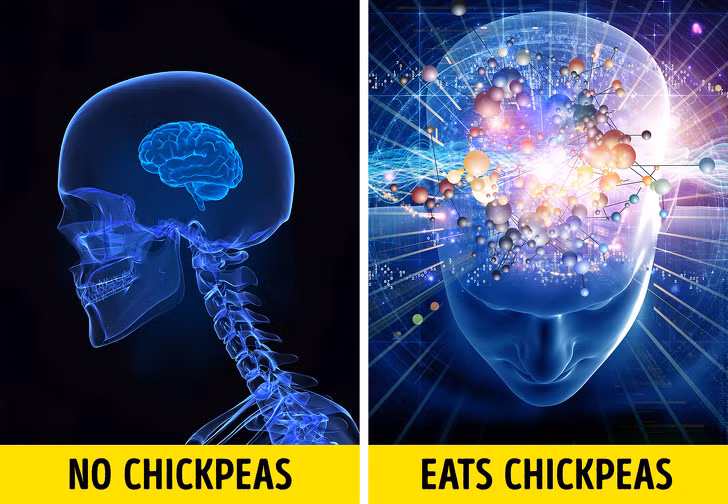 9. Cải thiện chức năng não: Choline, được tìm thấy trong đậu gà, có liên quan đến hiệu suất nhận thức nâng cao, bao gồm cả bộ nhớ và khả năng xử lý tốt hơn.