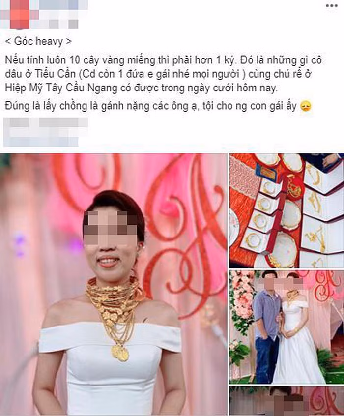 Choang vang cua hoi mon tinh voi cung duoc hon 1kg vang cua co dau Tra Vinh