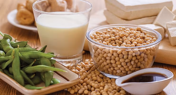 Sản phẩm đậu nành: Các sản phẩm từ đậu nành như sữa đậu nành, đậu nành, bơ đậu nành sẽ cung cấp cho bạn lượng vitamin D cần thiết. Nếu bạn thiếu Vitamin D, hãy thêm các sản phẩm sữa bằng đậu nành vào thực đơn hàng ngày trong một thời gian. Ảnh: Boldsky, Internet.