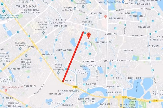 Tuyến đường Lê Trọng Tấn đến đường Vành đai 3. Ảnh: Dân Việt.