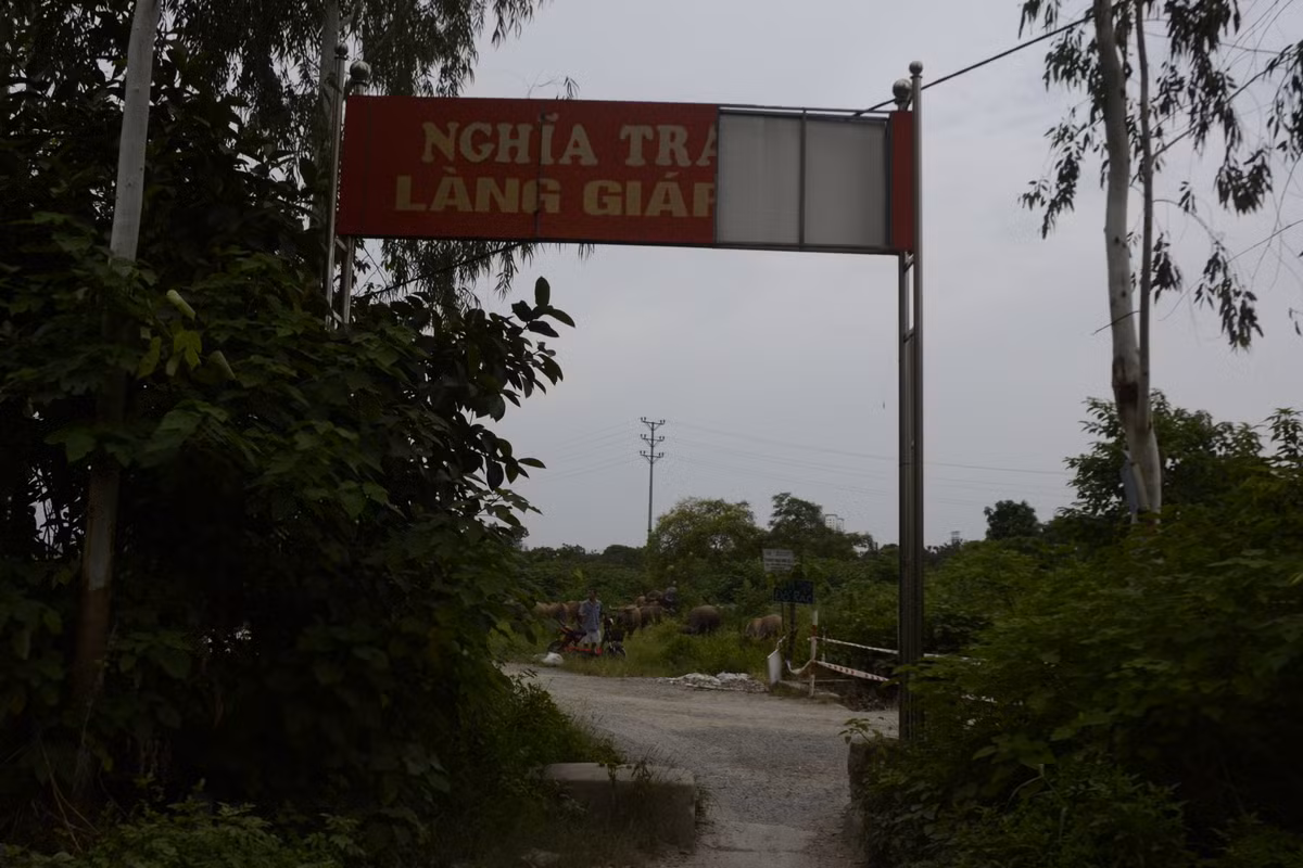 Một lối đi khác thông quan nghĩa trang Giáp Tứ để vào dự án.