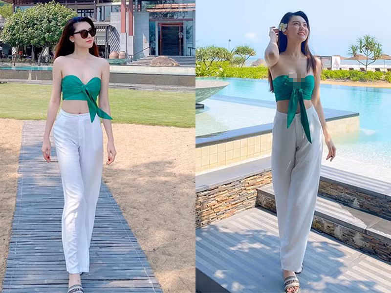 Sau tin đồn ly hôn chồng hơn 18 tuổi, Ngọc Duyên vừa đăng tải loạt ảnh gợi cảm khi đi biển.