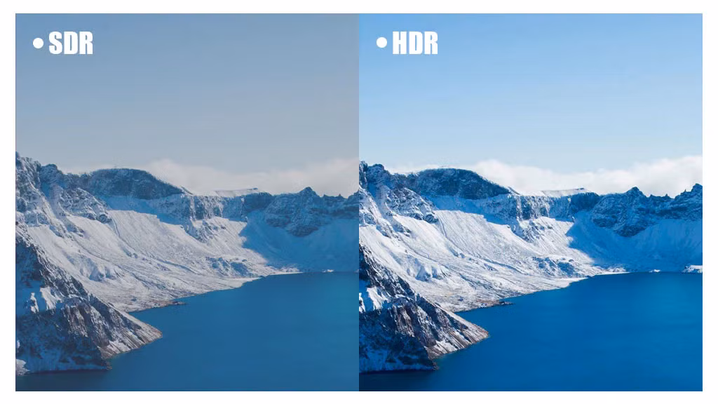 2. Hỗ trợ HDR: Đây cũng là một trong những điều cần lưu ý khi mua ti vi thông minh 4K mới. High Dynamic Range (HDR) cải thiện độ tương phản và màu sắc, giúp hình ảnh trở nên chân thực hơn. Dolby Vision và HDR10+ đang trở thành tiêu chuẩn trong hầu hết các ti vi 4K. (Ảnh: VCELINK)