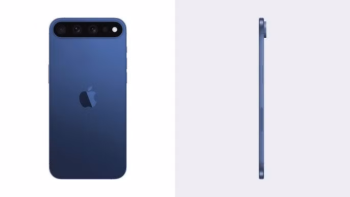 1. Thiết kế siêu mỏng - iPhone 17 "Slim": Tin đồn về iPhone 17 "Slim" hoặc "Air" đang thu hút đầy sự chú ý. Thiết bị này được cho là sẽ mỏng nhất trong lịch sử iPhone, với độ dày chỉ từ 5mm đến 6.25mm. Camera sau sẽ được di chuyển vào giữa mặt lưng thay vì nằm góc trên như trước, mang lại diện mạo độc đáo. (Ảnh: YouTube/Apple Explained).