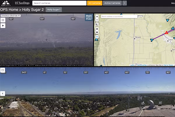 Hệ thống ALERT California đã chứng minh hiệu quả qua vụ cháy thảm thực vật tại thành phố Irvine. Camera giám sát nhanh chóng phát hiện đám cháy, gửi cảnh báo và giúp lực lượng chữa cháy đến hiện trường kịp thời. Những đoạn video ghi lại đã thu hút sự quan tâm lớn trên mạng xã hội, minh chứng cho khả năng tích hợp AI trong công tác phòng cháy. (Ảnh: ALERTCalifornia)
