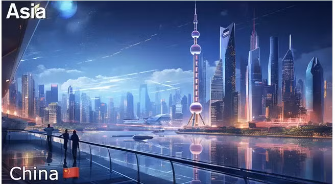 7. Trung Quốc: Đột phá trong vận chuyển với phương tiện đạt vận tốc ánh sáng, để lại những vệt sáng trên bầu trời.(Ảnh: 9news)