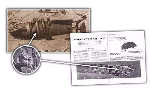 Theo ấn bản của New Scientist xuất bản năm 1956, một phiên bản đầy đủ của tàu ngầm "Battle Mole" có khả năng di chuyển trên đất liền đủ chỗ 2 thành viên.